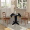 International Concepts 42 in. Solid Wood Dual Drop Leaf Dining Table with 2 Chairs in Black/Distressed Oak K46-42DPT-23-C42-2-2 - alternate 2